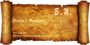 Budai Megyer névjegykártya